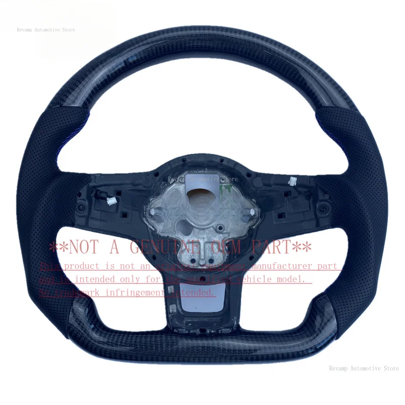 For Volkswagen Golf Mk7 GTI R Rline Sports Carbon Fiber Steering Wheel Horn Shell Decorative Cover