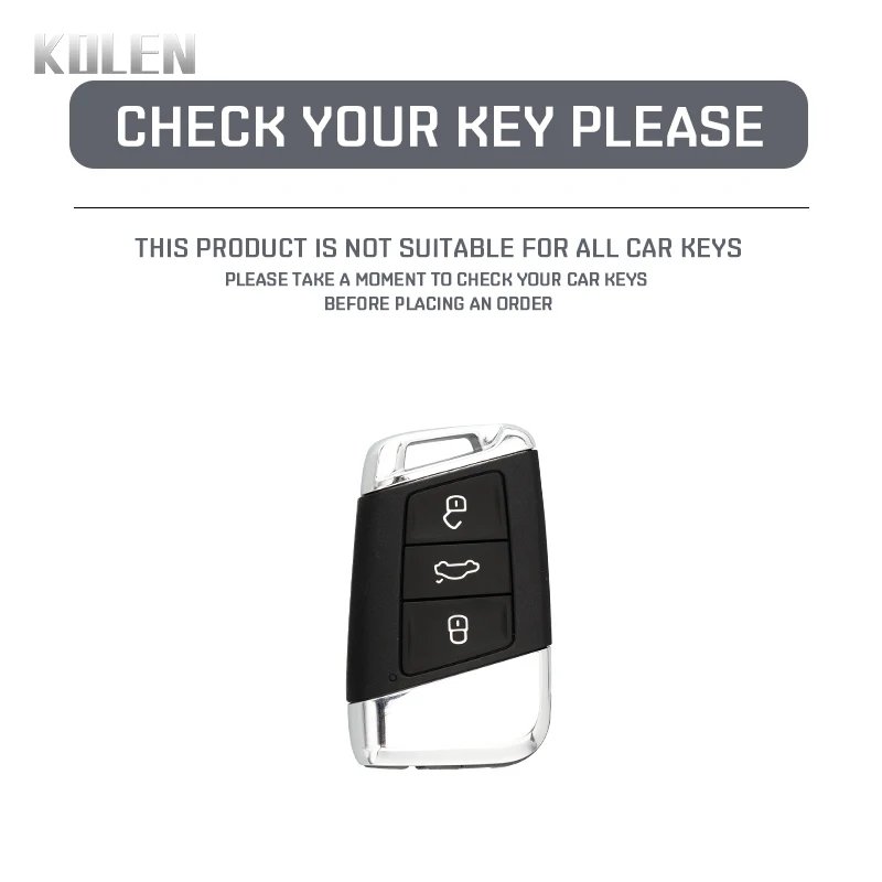 Leather Car Key Case Cover Shell Fob For VW Volkseagen Passat B8 Magotan For Skoda Superb A7 Kodiaq Seat Protected Keychain Bag