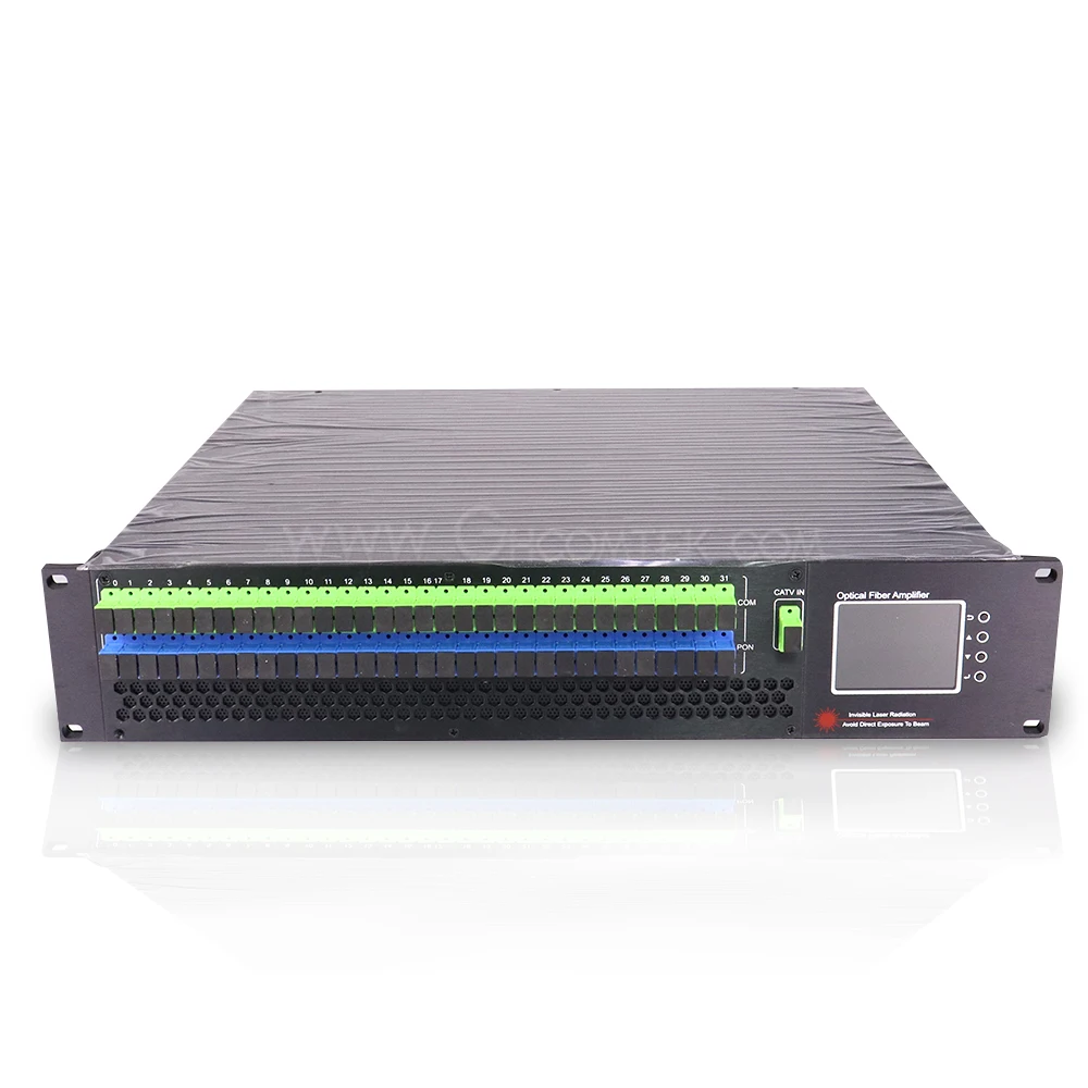 32 port 19dBm WDM High Power EDFA 1550nm Fiber Optical Amplifier For CATV