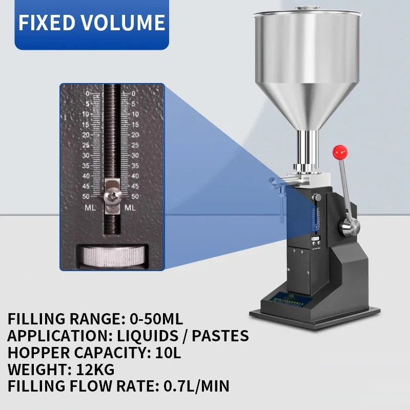Manual Paste Filling hine 0-50ml Sau  hine Honey Dosing hine Dual-Purpose Paste/Liquid
