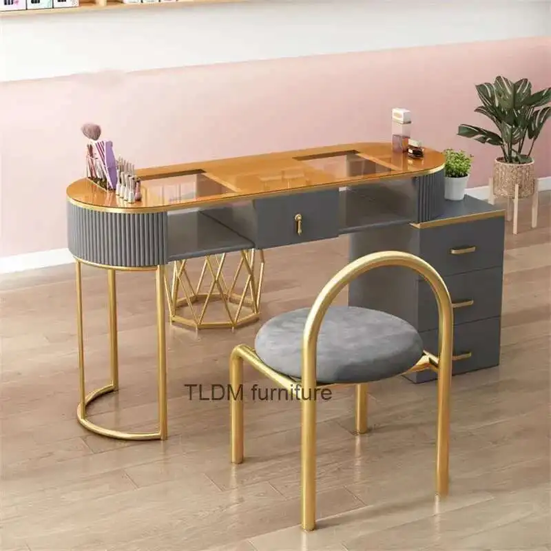 

Modern Simple Manicure Table single double Nail Table for Beauty Salon Designer Professional Nail Tables nail Salon Furniture