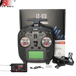 FLYSKY FS-ST8 RC Transmitter 2.4GHz Remote Controller ANT Protocol with FS-SR8 Receiver 8CH 1000M Remote Control Distance