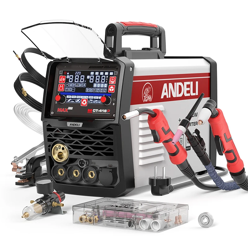 ANDELI  2025 New Arrival 20V MCT-416P   4 in 1  MIG TIG CUT MMA  Aluminium Welding Machine
