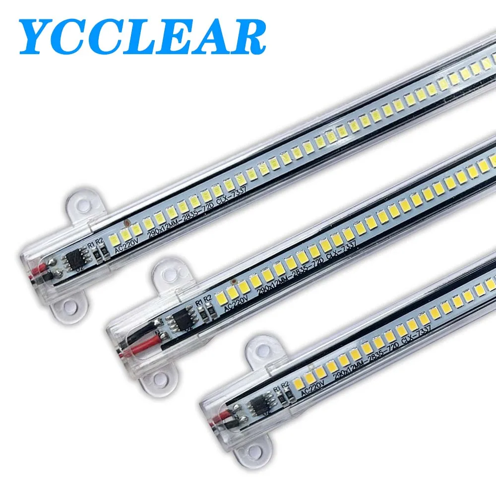 

LED Rigid Light Strip High Brightness AC 220V 30cm/40cm SMD LED Fluorescent Floodlight Tube Bar Industries Showcase Display Lamp