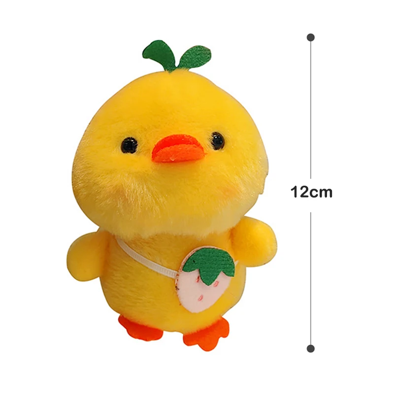 Fashion Plush Keychain Cute Duck Pendant Doll Soft Stuffed Animal Keyring Bag Hanging Charms Decoration Car Key Accessories