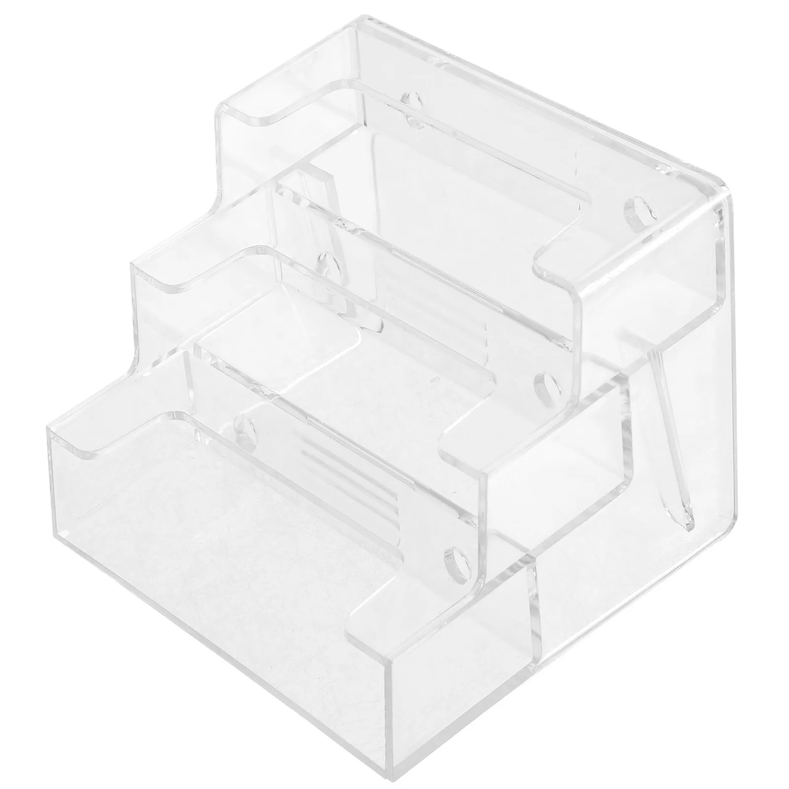 Business Card Holder Transparent Desk Organizer Cards Storage Box Small Postcard Holder Clear Stand Reusable Name Card
