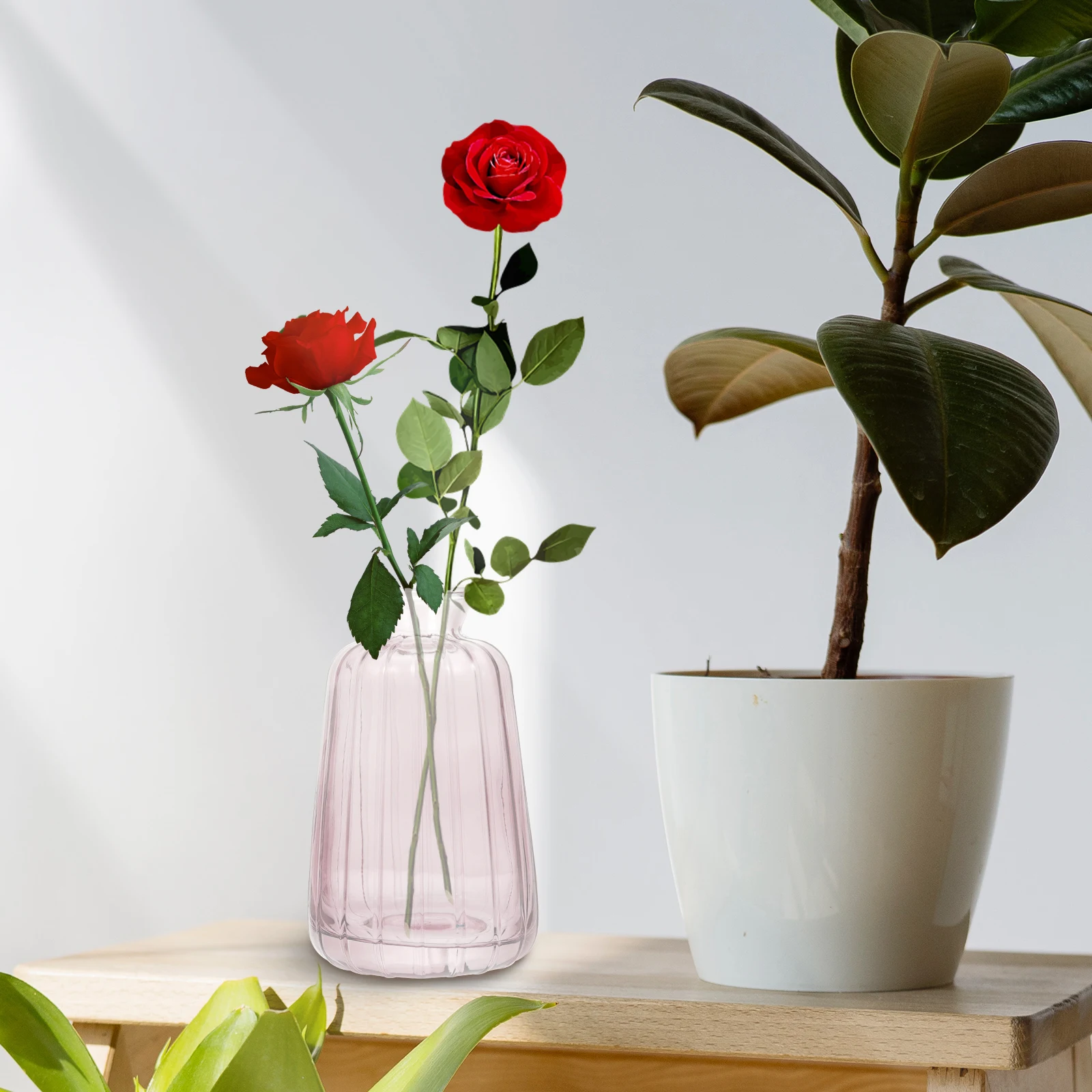 

3Pcs Embossed Dried Flower Vase Creative Decor Desktop Hydroponic Plants Container Home Flower Arrangement Holder