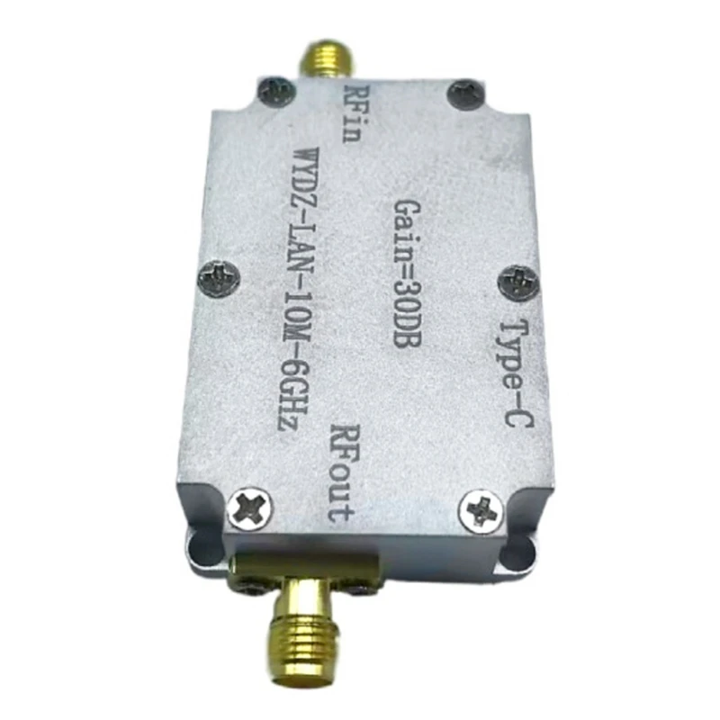 10M-6Ghz Amplifier Gain High Flatness Amplifier 40DB RF Signal Driving Receiver Front End