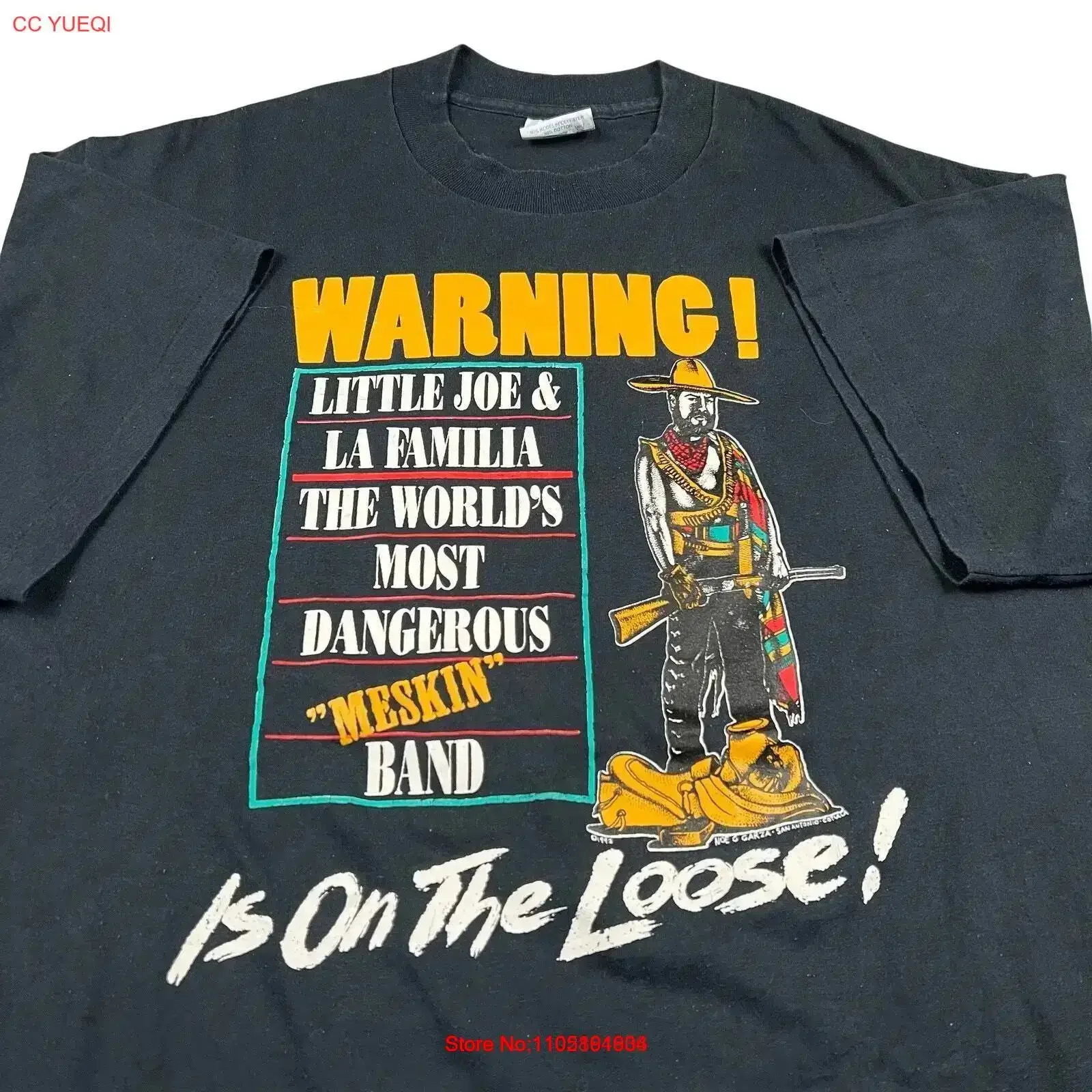 Vintage little joe la familia 1992 banda de concierto de música camiseta vintage lavado suave cómodo versátil homme transpirable