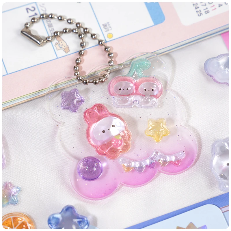 Funny Sweet Furit Ice Cream Pets Drop 3D Relief Sticker Scrapbooking Diy Diary Decor Journaling Stationery Kawaii Stickers image 5