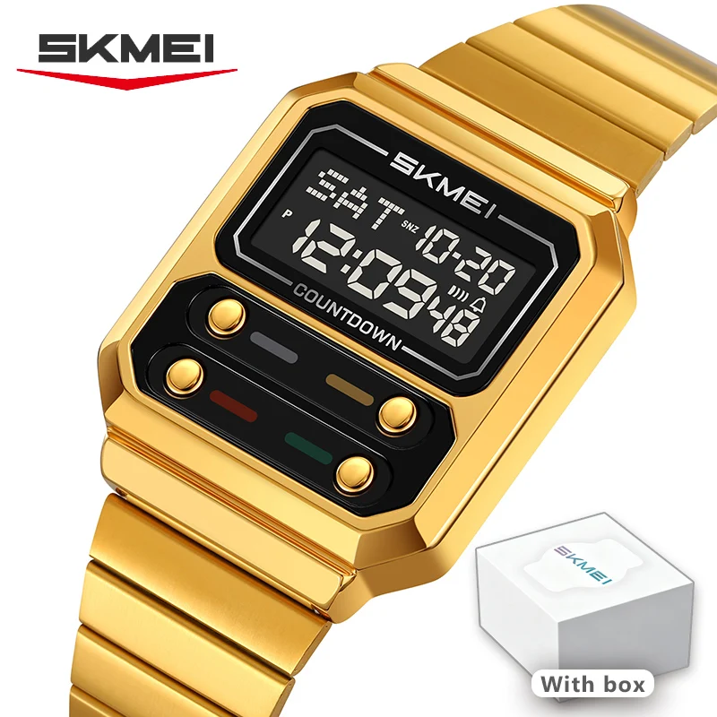 SKMEI Business Men Retro Luxury Time Digital Electronic Watch For Women Student…