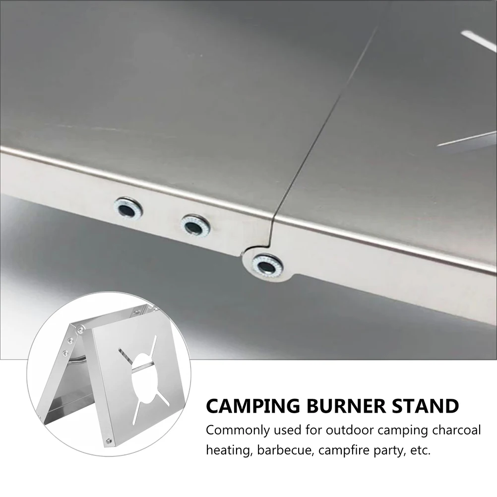 

Outdoor Stove Stand Folding Burner Supporting Portable Pot Rack Stainless Steel Stands Camping Durable Stoves