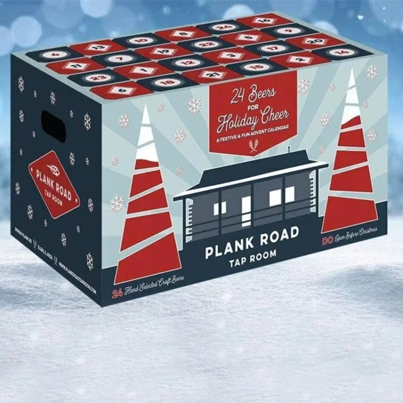 Customization.Wholesale Cardboard Countdown Wine Packaging Box Christmas Beer Advent Calendars Boxes