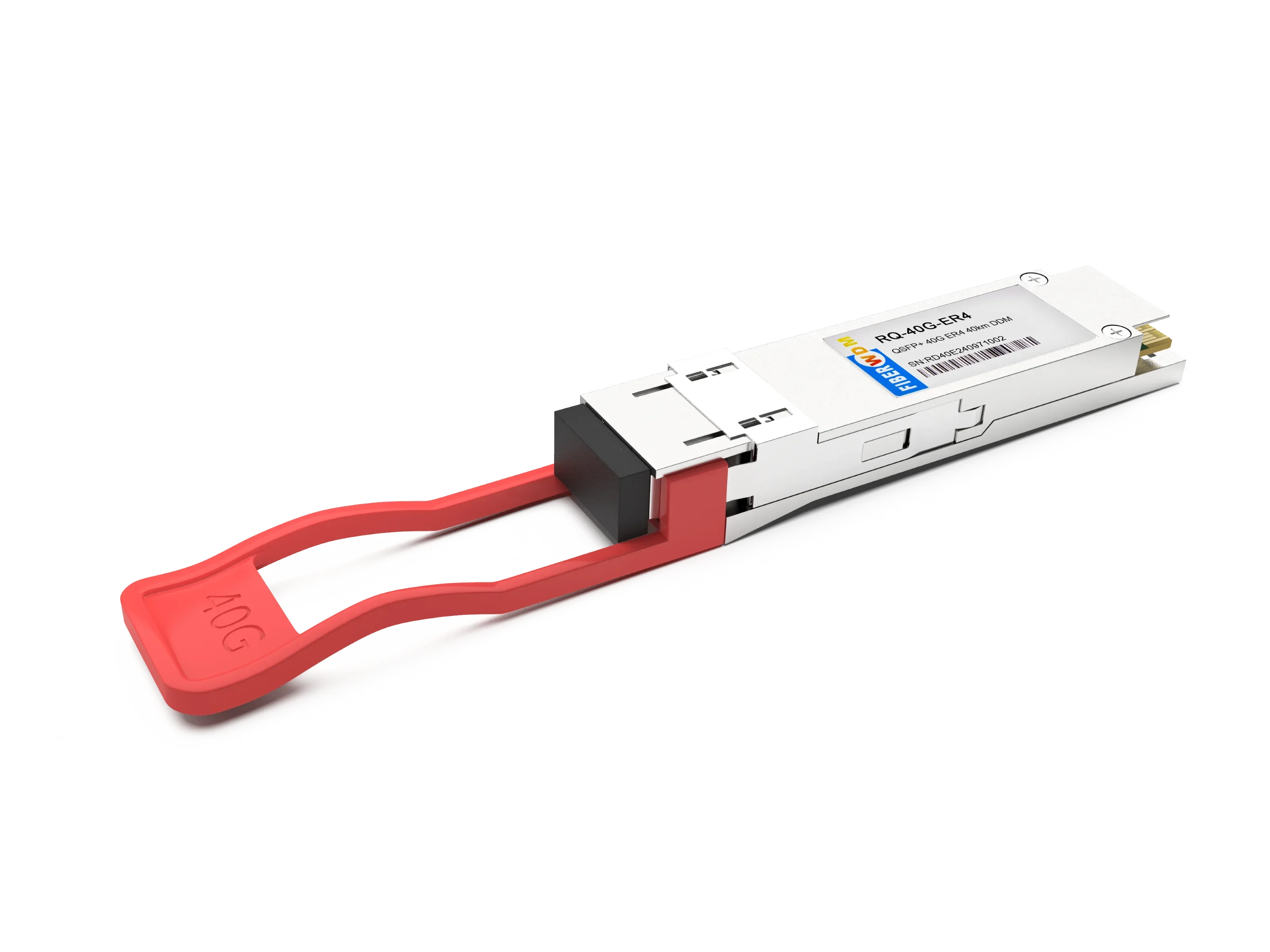 FIBERWDM 40G ER4 40km QSFP+ 1310nm Duplex LC SMF Optic Transceiver Module Fiber Optic for Cisco Juniper Mellanox Mikrotik Switch