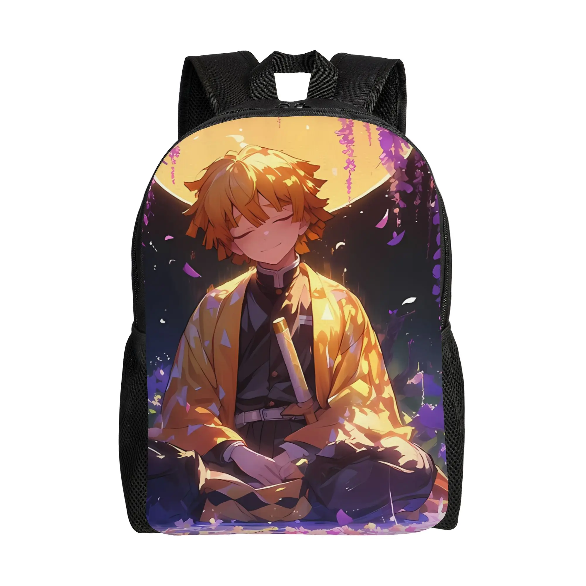 Back to school season Quality Anime Moonlight Wisteria Night Fantasy Storage Bag Zenitsu Agatsuma High School Students Backpack