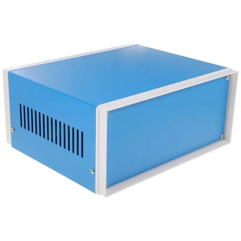 

Blue Electrical Box Metal Rectangle Electronic Project for Case DIY Preventive Box Power Electronics Enclosure Corrosion