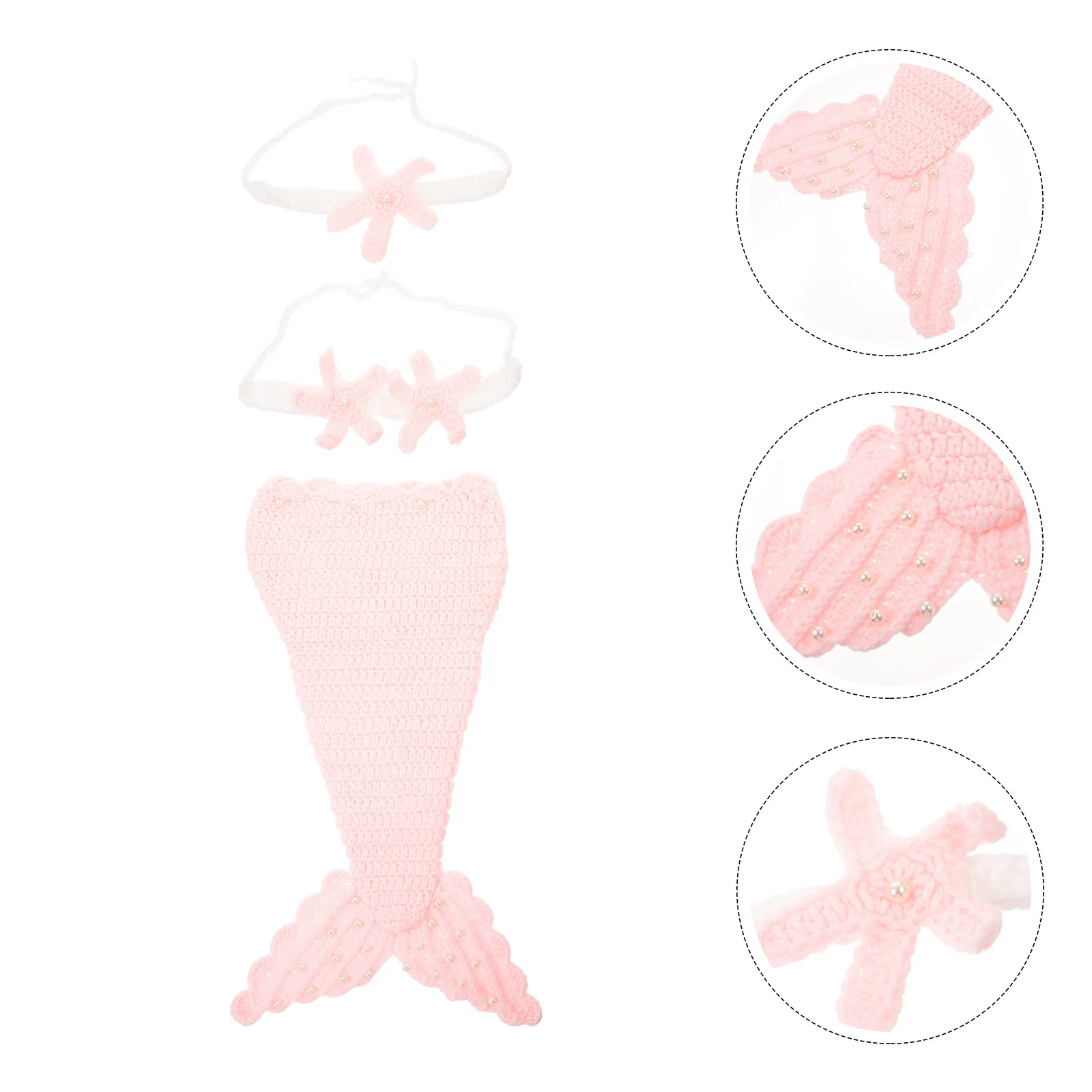 

Newborn Mermaid Photography Props Baby Cosplay Suits Set For Infant Kids Party Photo Session Decoration Accessory