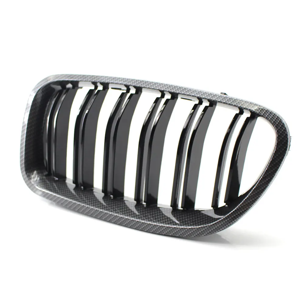 شبكة سباق السيارات الأمامية باللون الأسود اللامع لسيارات BMW 5 F11 F10 4 أبواب 2010-2016 520i 523 525i 530i تصفيف السيارة #4
