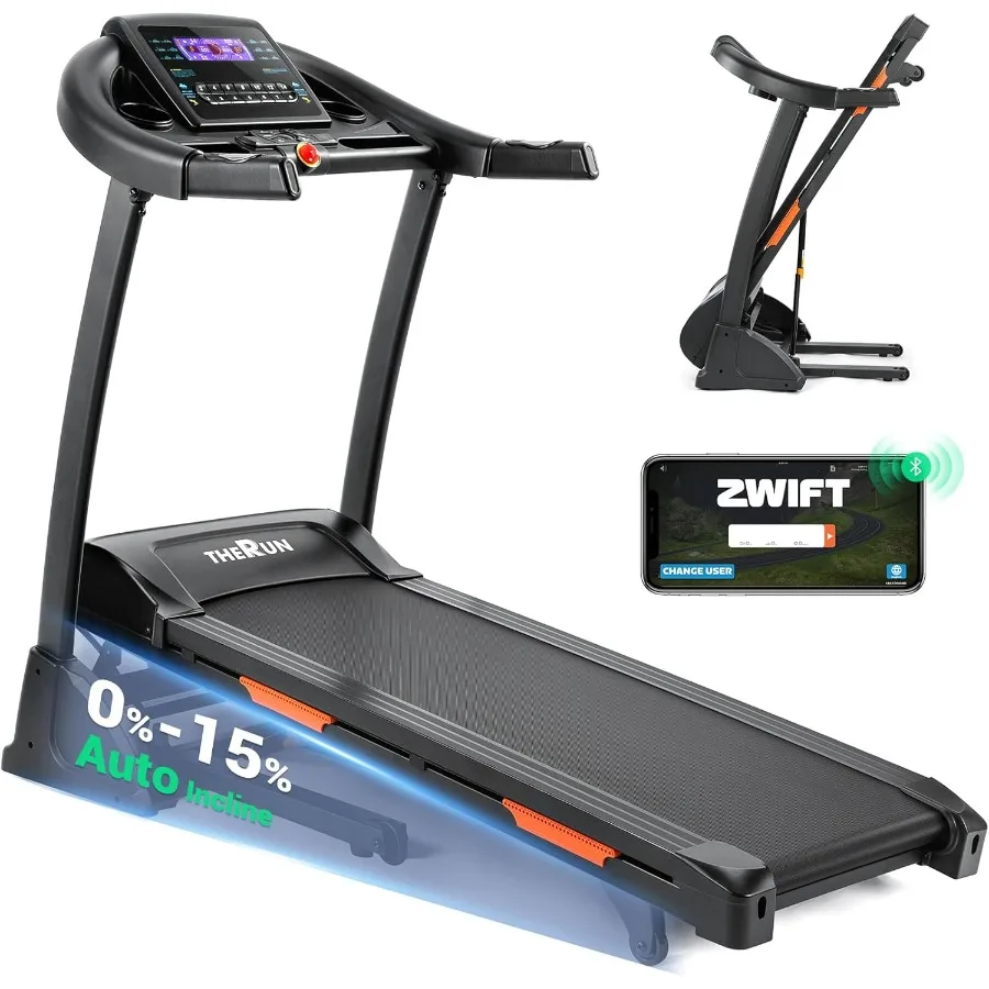 

Incline Treadmill for Running and Walking with 300 lbs Weight Capacity Folding Design 015 Auto Incline Wide Running Belt 3.5HP