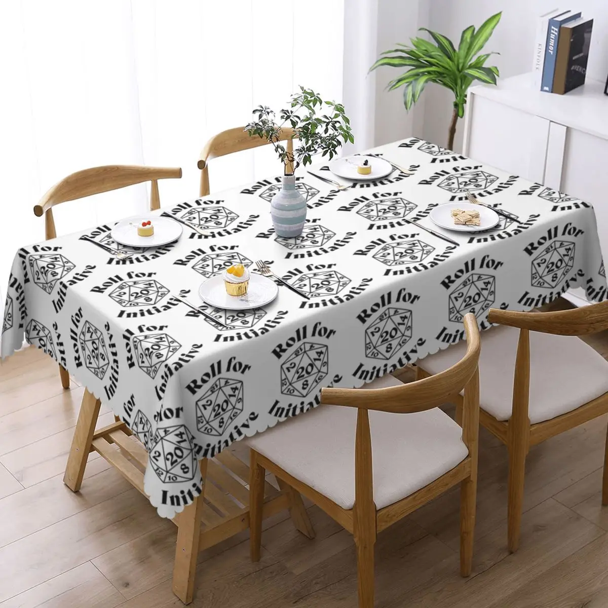 Roll For Initiative Dnd Game Tablecloth Restaurant Kitchen Rectangular Tablecloth Tablecloth Outdoor Dining Table Cover