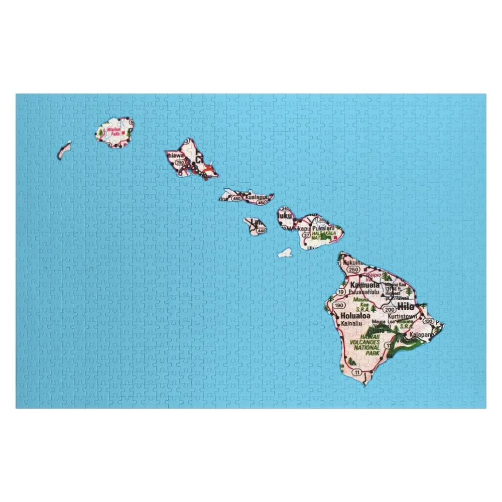 

Hawaii Roadmap Jigsaw Puzzle Wooden Adults Custom Kids Toy Customized Toys For Kids Puzzle