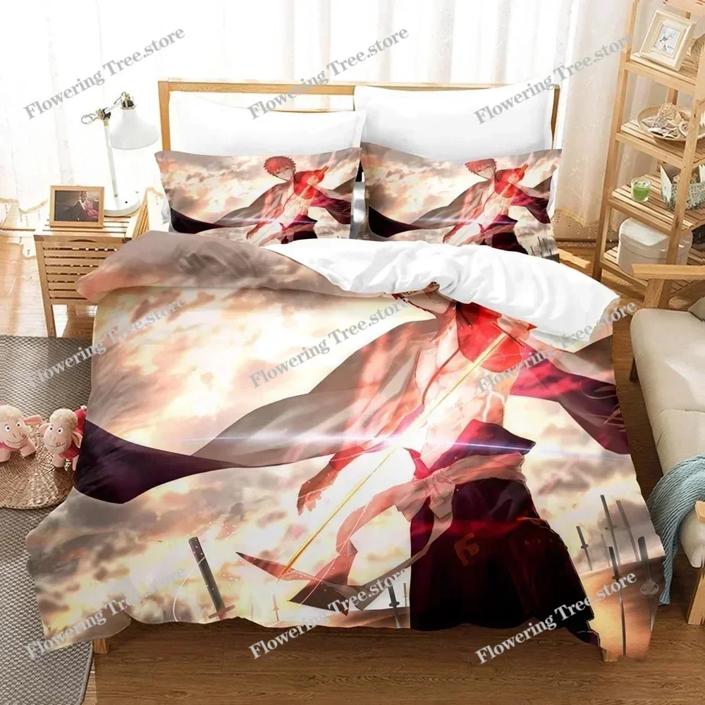 Anime FATE Nero Bedding Set Saber Duvet Cover Bedroom Comforter Covers Single Twin King Size Quilt Cover Home Textile029963
