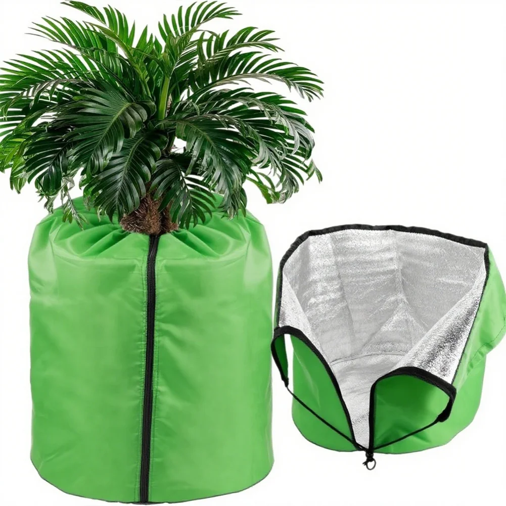 Winter Plant Cover with Zipper and Drawstring Closure Frost Resistant Bag for Potted Plants Shrubs and Fruit Trees Outdoors