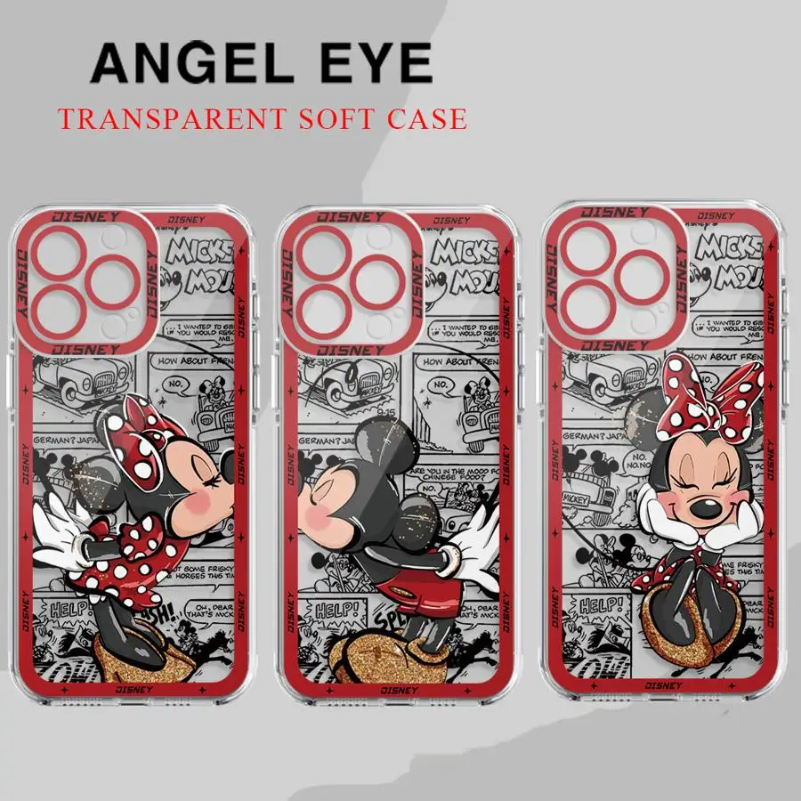 Disney Minnie Mickey Phone Case for Apple iPhone 15 16 Pro XS Max 13 14 Plus XR SE 7 8 12 11 Pro plus Matte