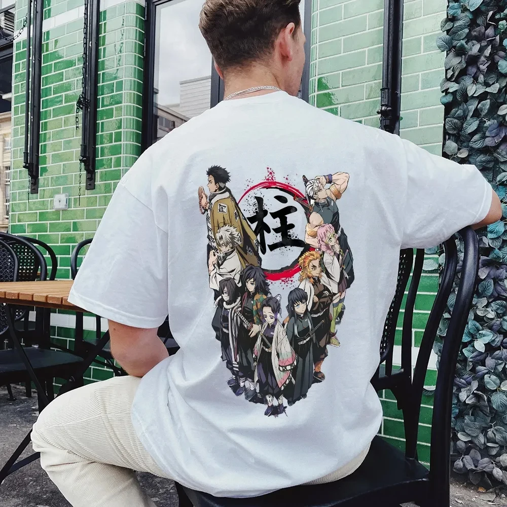 

Demon Slayer Hot-blooded Animation Short-sleeved Men's and Women's Same Comfortable Short-sleeved Couple's Clothing Casual Top