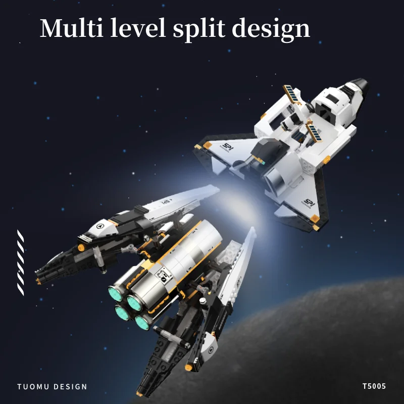 Usa Ruimtevaartuig Spaceshuttle Raket Bouwstenen Ruimtevliegtuig Universum Wetenschap Onderwijs Model Bakstenen Montage Speelgoed Kid Cadeau