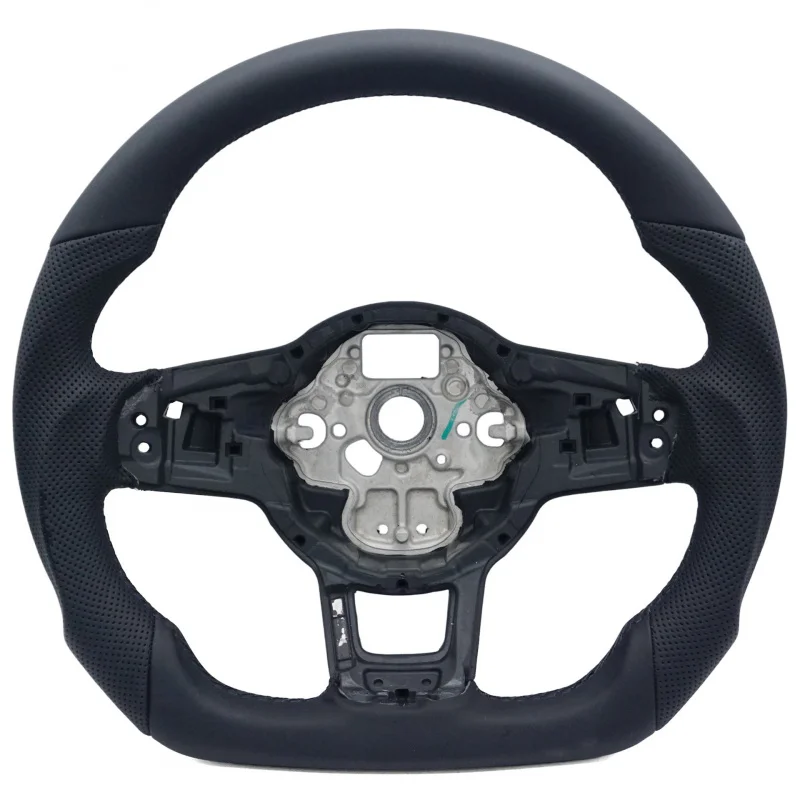 For Golf 7 GTI RLINE semi-perforated black-stitched steering wheel with sporty design