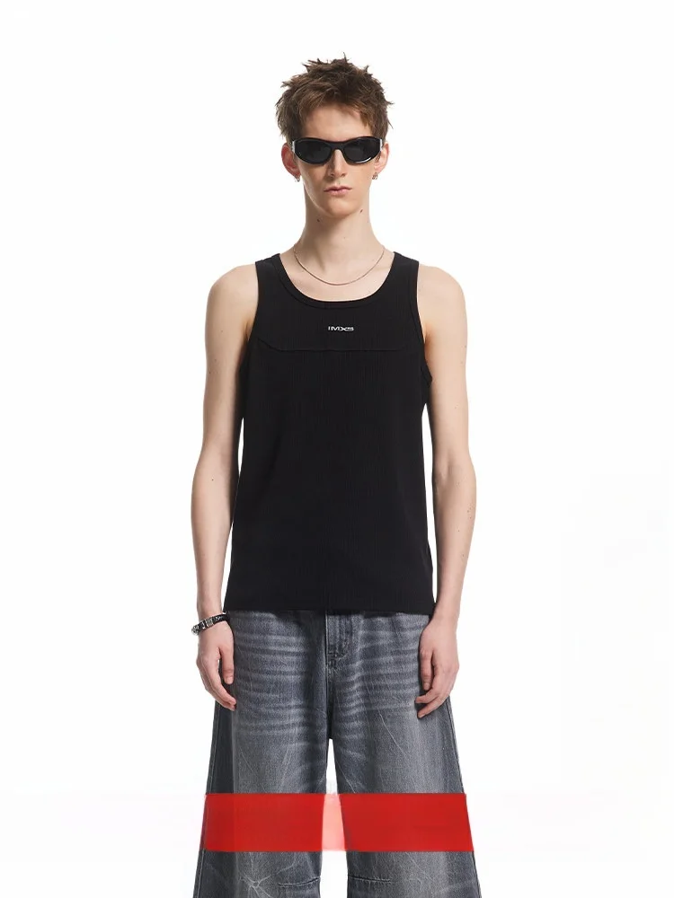 

IMXS Fitn Спортивный топ без рукавов Базовая внутренняя одежда Свободный классический уличный свитер Спецодежда Майка Молодежный тренд Хлопок Полиэстер...