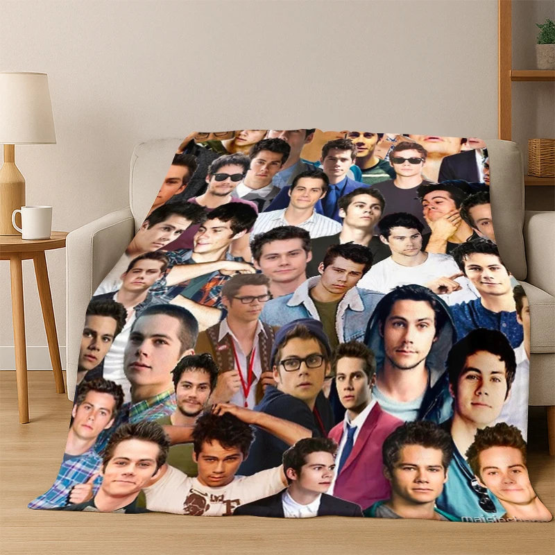 Dylan O’Brien DOB Actor Flannel Blanket Soft Warm Blanket Throw Blanket for Bedroom Living Room Bed Travel Picnic Gift Kids