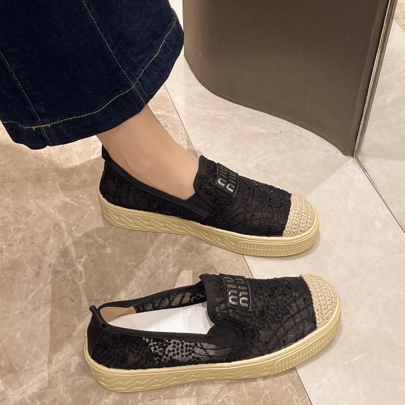 Summer Women Casual Shoes Mesh Breathable Women Canvas Sneakers Luxury Comfor Loafers Outdoor Soft Sole Women's Shoes 2024 New