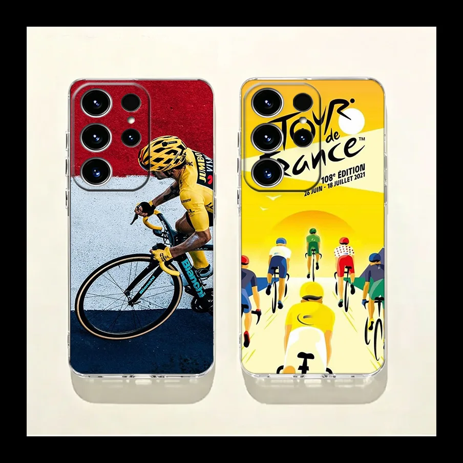 T-Tour De France Bicycle Phone Case for Samsung Galaxy S26 Edge S25 S24 FE S23 Plus S22 Ultra S20FE Cover Camera Protection