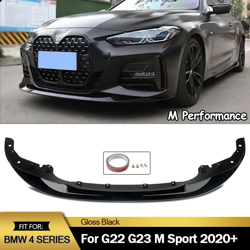 

MagicKit Black CS Style Front Bumper Body Kit Spoiler Lip For BMW 4 Series G22 G23 2020-2022 Bodykits Tuning