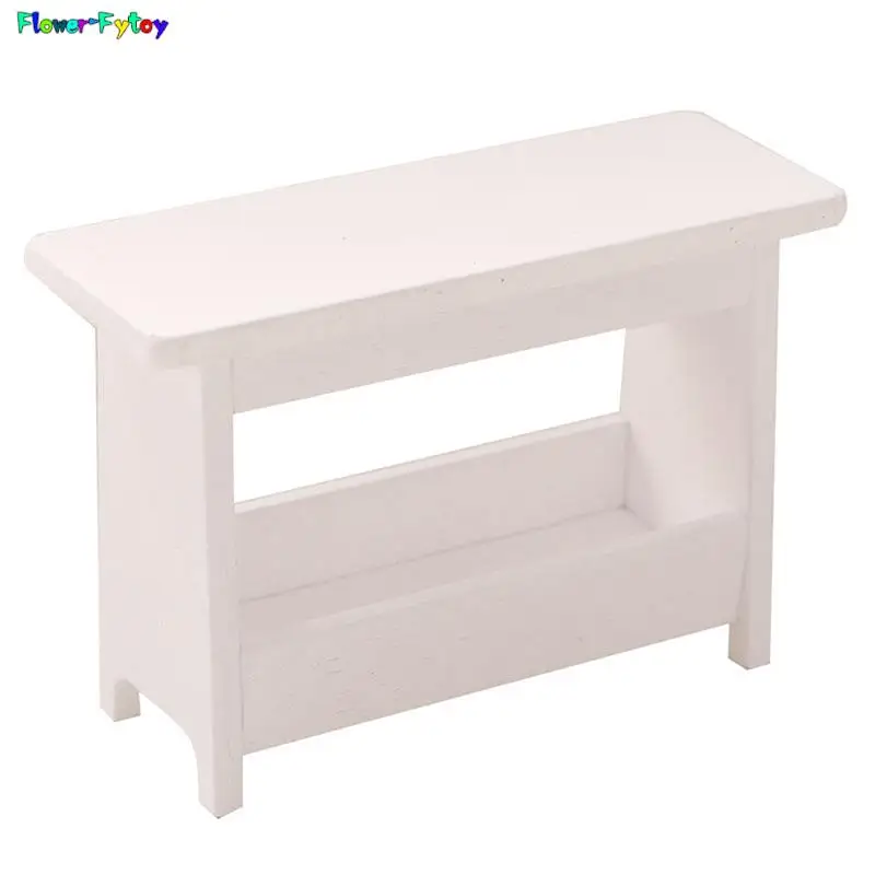 1:12 Dollhouse Mini Stool Desk Table Model Cabinet Bookshelf Furniture Decor Toy Mini Furniture Modern Night Table