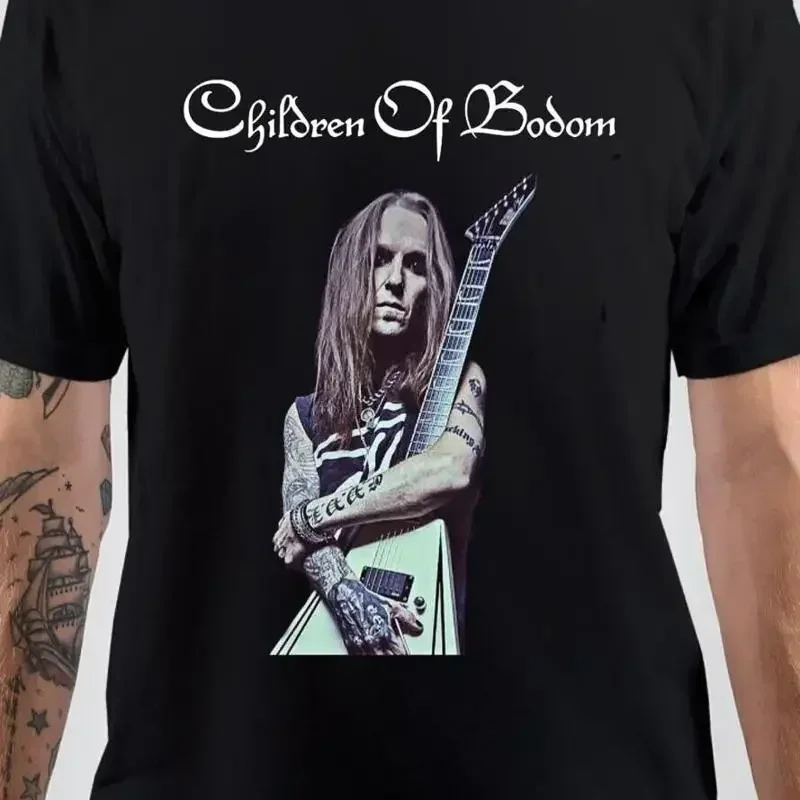 Vtg Children Of Bodom Band Cotton Black T Shirt For Men In569