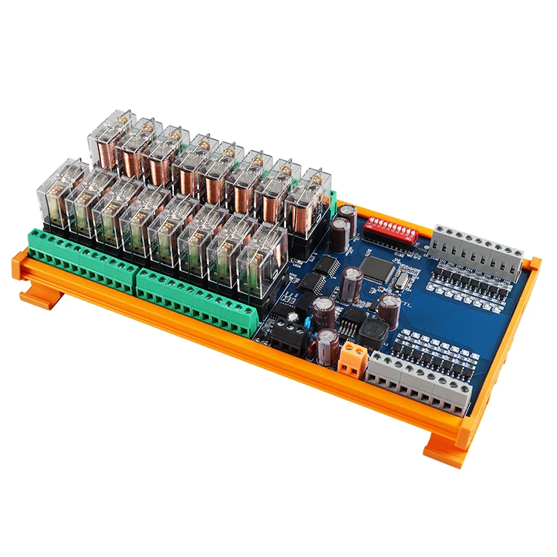 

AoShangMing DC12/24V 16DI 16DO RS485 Relay Module Modbus Rtu IO Board Relay NPN/PNP Digital Input for Greenhouse Vegetable