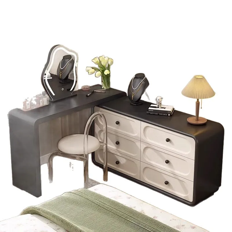 

master bedroom modern simple bedroom paint dressing table small apartment end of bed chest integrated makeup table