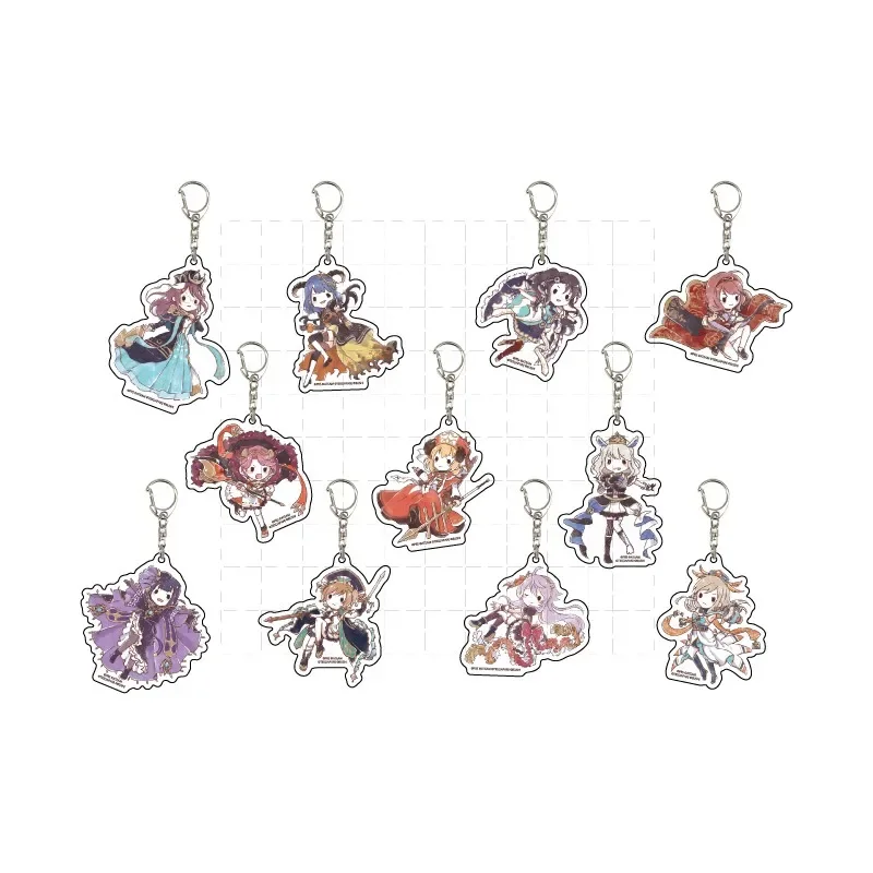 Keychain Doll Anime Kagura Hikari Hoshimi Junna Aijo Karen Acrylic Keyring Pendant for Gift