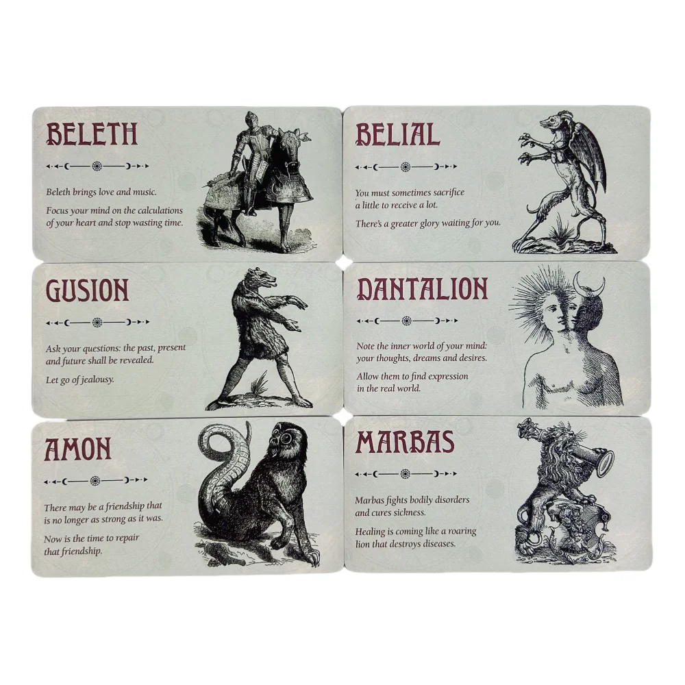 Baralho Demônio do Dia |   Cartas oracle anjo do dia, um 40 tarô, edição de adivinhação em inglês, baralho, borad, jogos para festa