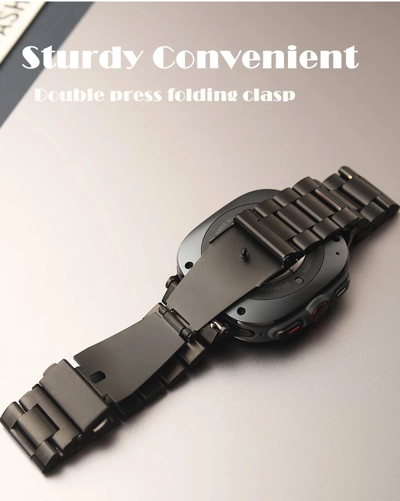 Metallarmband für Samsung Galaxy Watch 7 Ultra 47 mm, Business-Edelstahlarmbänder für Galaxy Watch Ultra, Herren und Damen, Silber