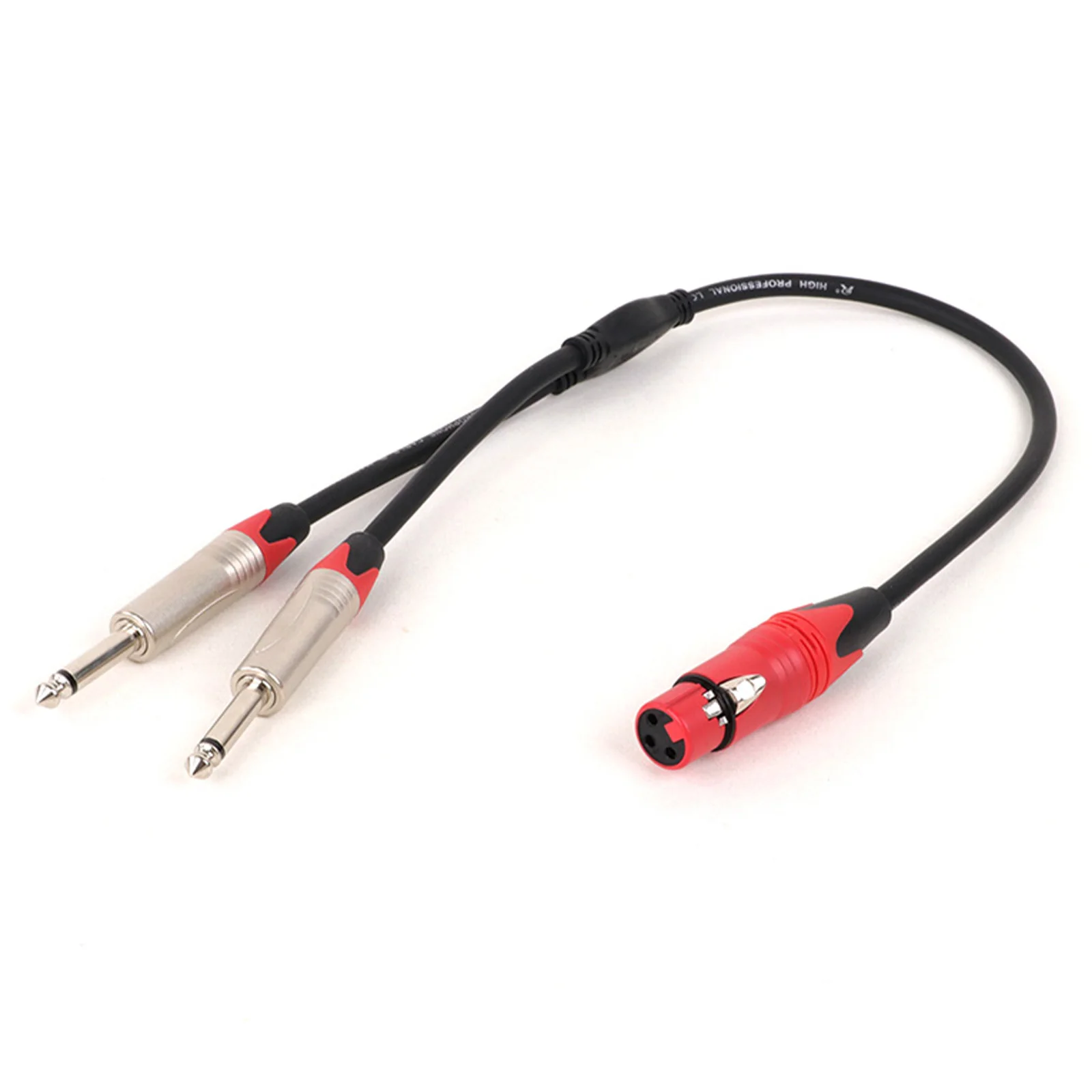 Multi-colored 3Pin XLR Male/Female to Dual 6.35 Mono Mic Patch Cable XLR to Double 6.5 Y Splitter to XLR Audio Adapter Cord