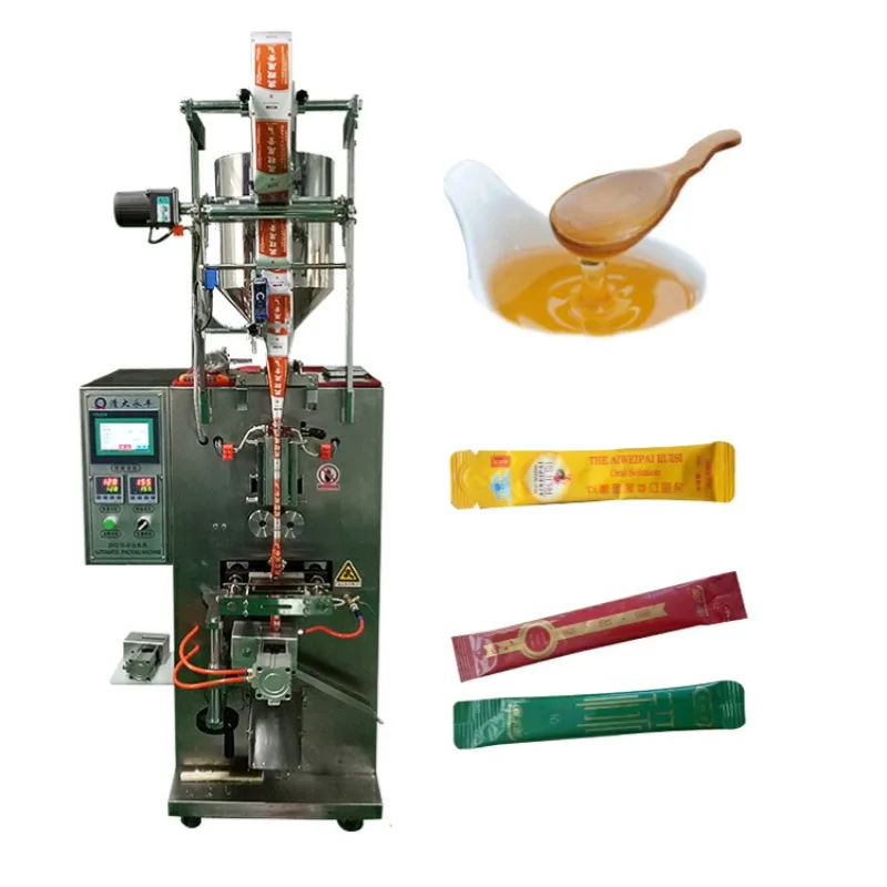 small vertical liquid packaging machine three-side sealing tomato sauce packaging machine produ