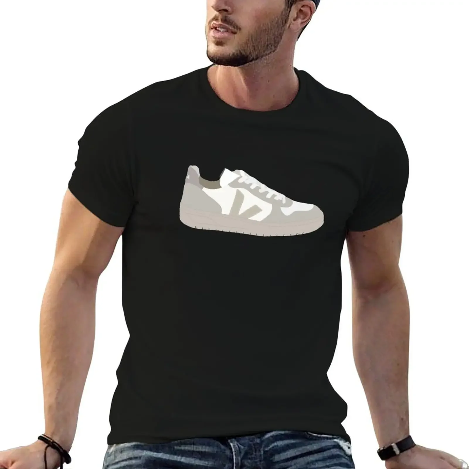 neutral beige sneaker T-Shirt customizeds cute tops t shirt men