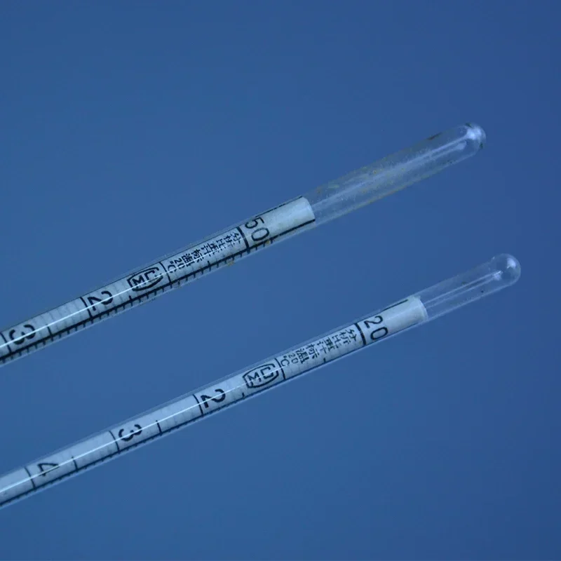 2Pcs Glass Density Hydrometer Set, 1.0-1.2 kg/m³ Range for Chemical Liquid Specific Gravity & Density Testing