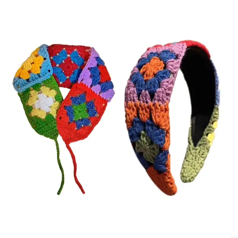 

P88A Versatile Bandana Headbands Bandana Exquisite Floral Hairband for Vacation