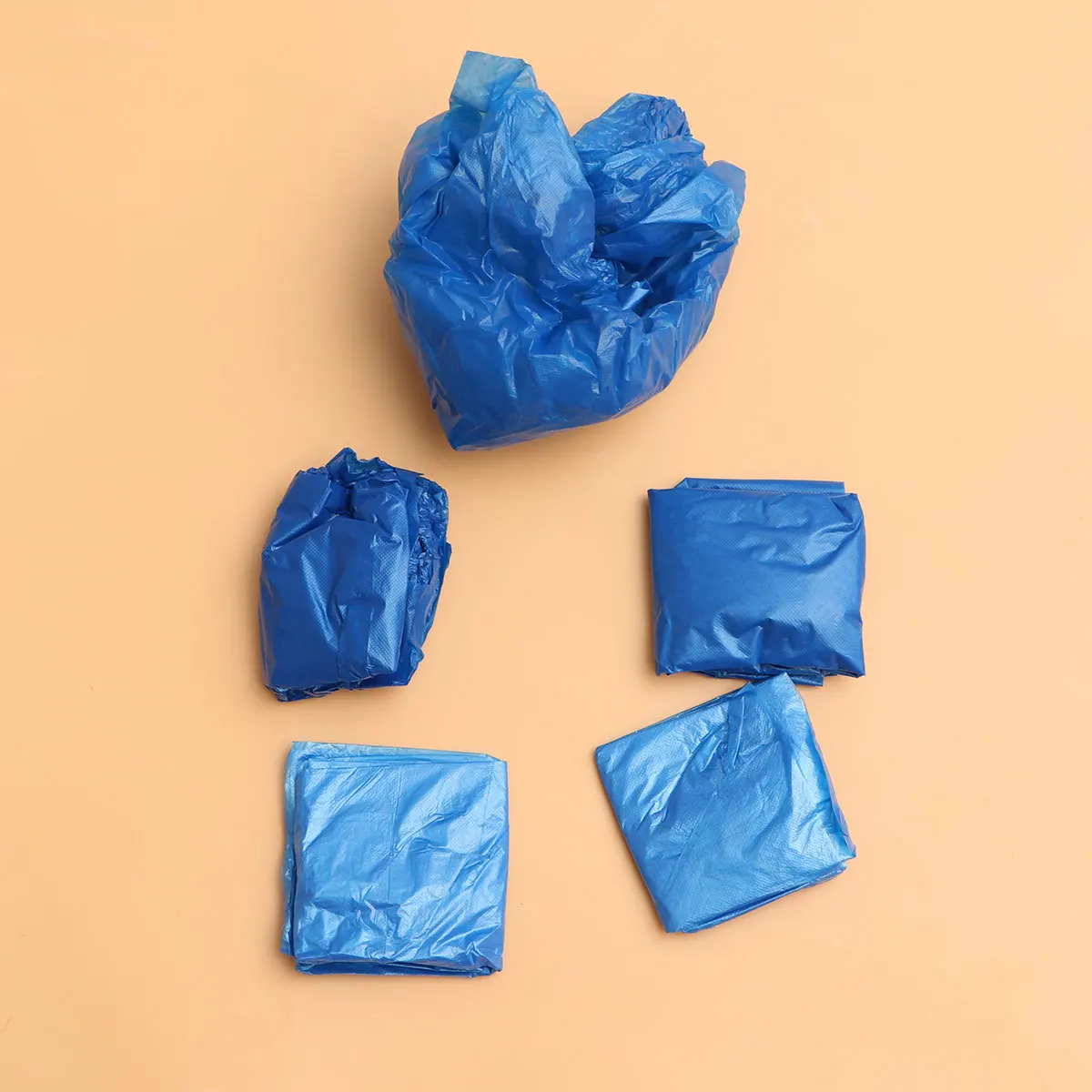 5 أزواج من أغطية الأحذية المقاومة للماء للاستعمال مرة واحدة، أغطية طويلة غير قابلة للانزلاق لحفلات السفر الداخلية والخارجية باللون الأزرق #4