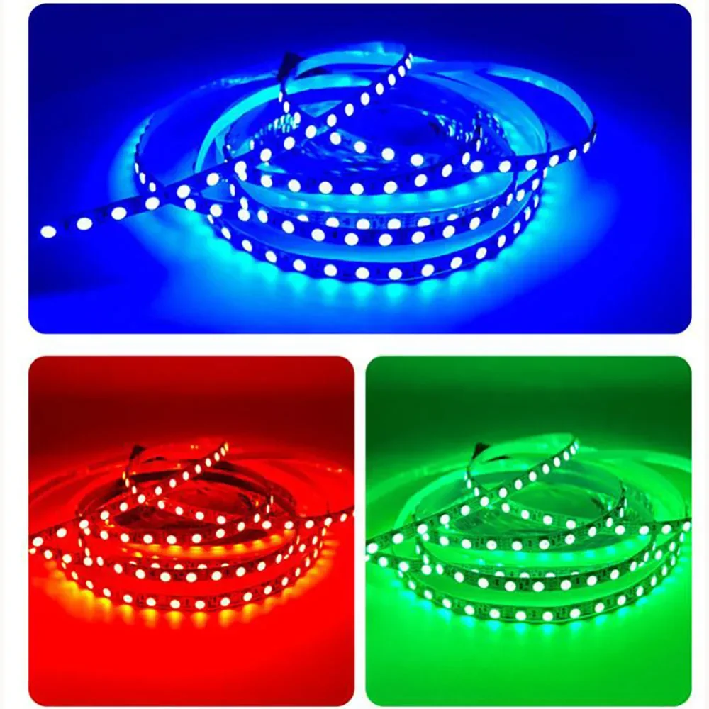 5 mm 3535 SMD 5 mm 8 mm Wąska szerokość PCB 5050 SMD 10 mm Szerokość 120 diod LED / m Taśma LED RGB Zmienny kolor 12V 24V DC Elastyczna taśma LED